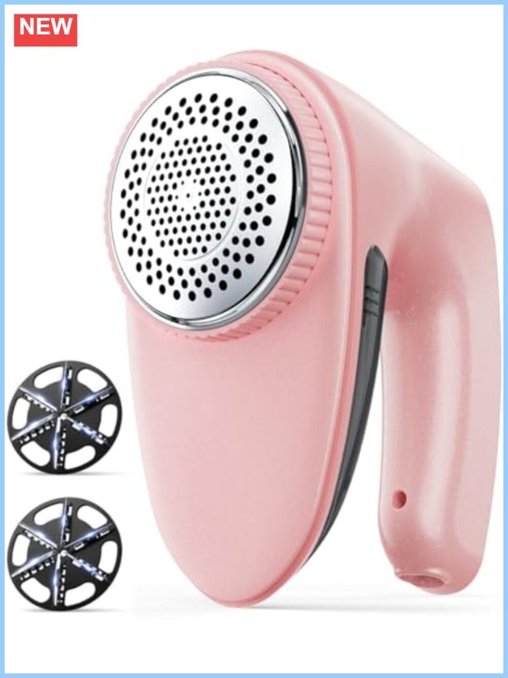 Heavy-Duty Fabric Shaver for Clothes & Furniture, 65mm Head, 6-Leaf Blades